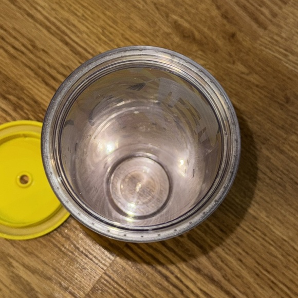 RARE! Starbucks Yellow Zebra Stripe Cold Cup Tumbler 24oz Venti NO STRAW w LID - Picture 9 of 12